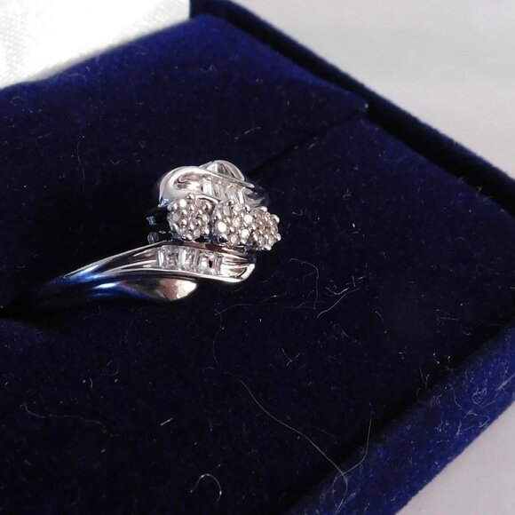 Ladies 925 Stainless Steel Moissanite Ring - Picture 2 of 7